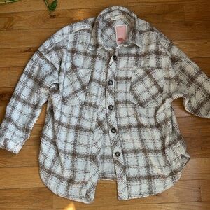 Boutique Tweed Shacket NWT! Sz Small